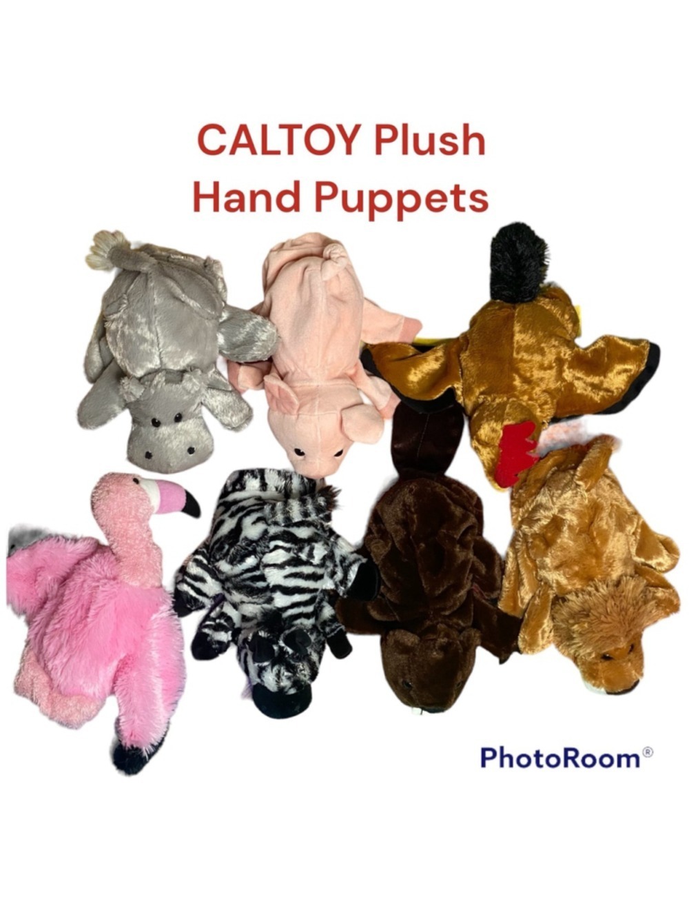Caltoy Hand Puppet Plush Animal Toys Lot 6